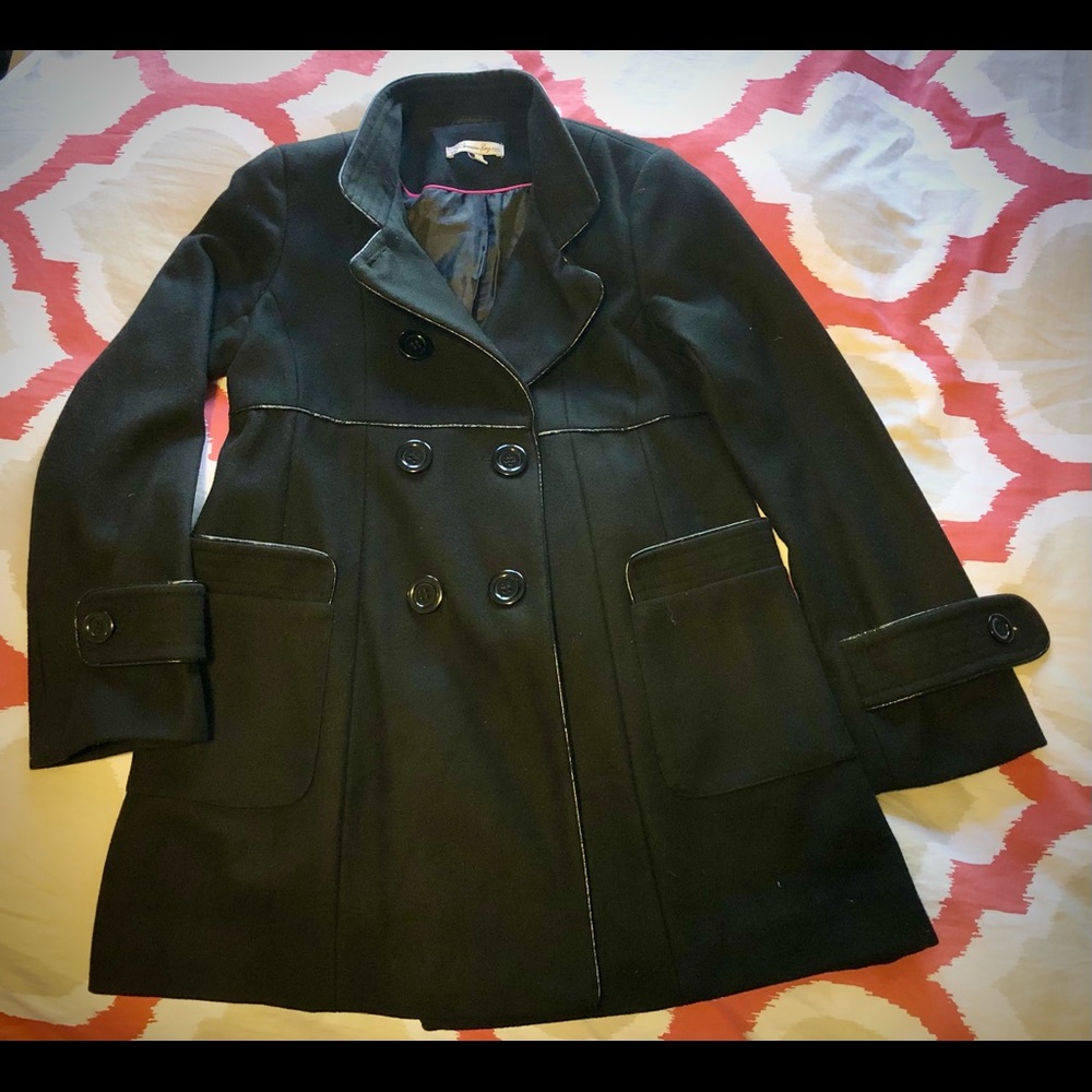 Large Black American Rag wool coat